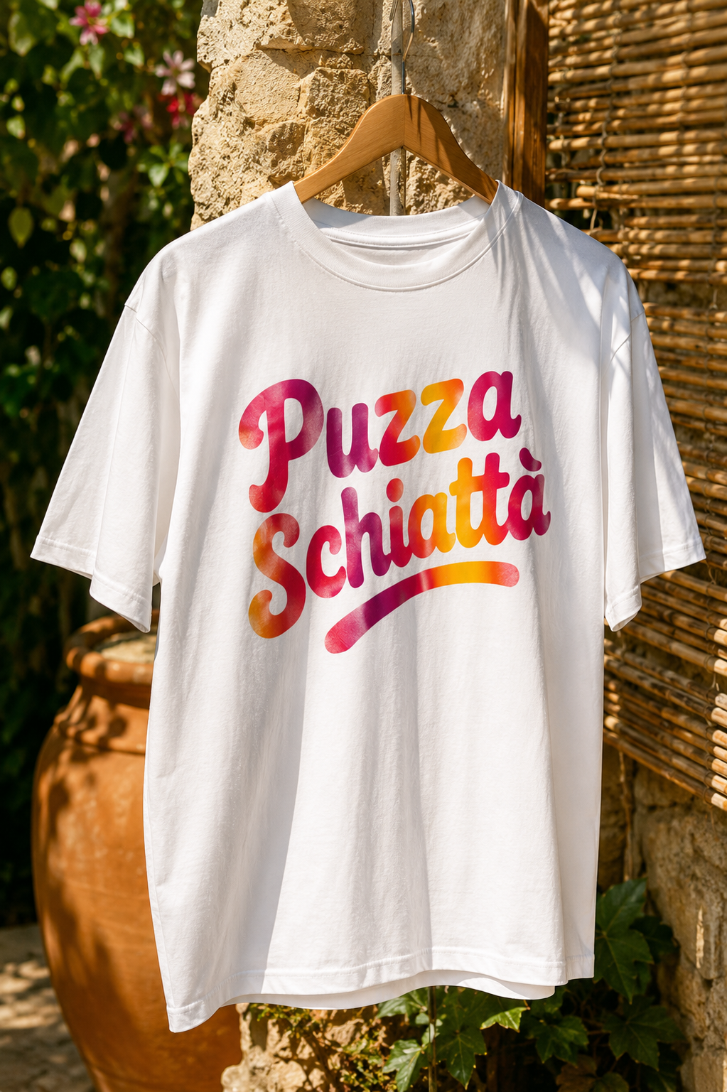 T-shirt nera “Puzza Schiattà” + colori