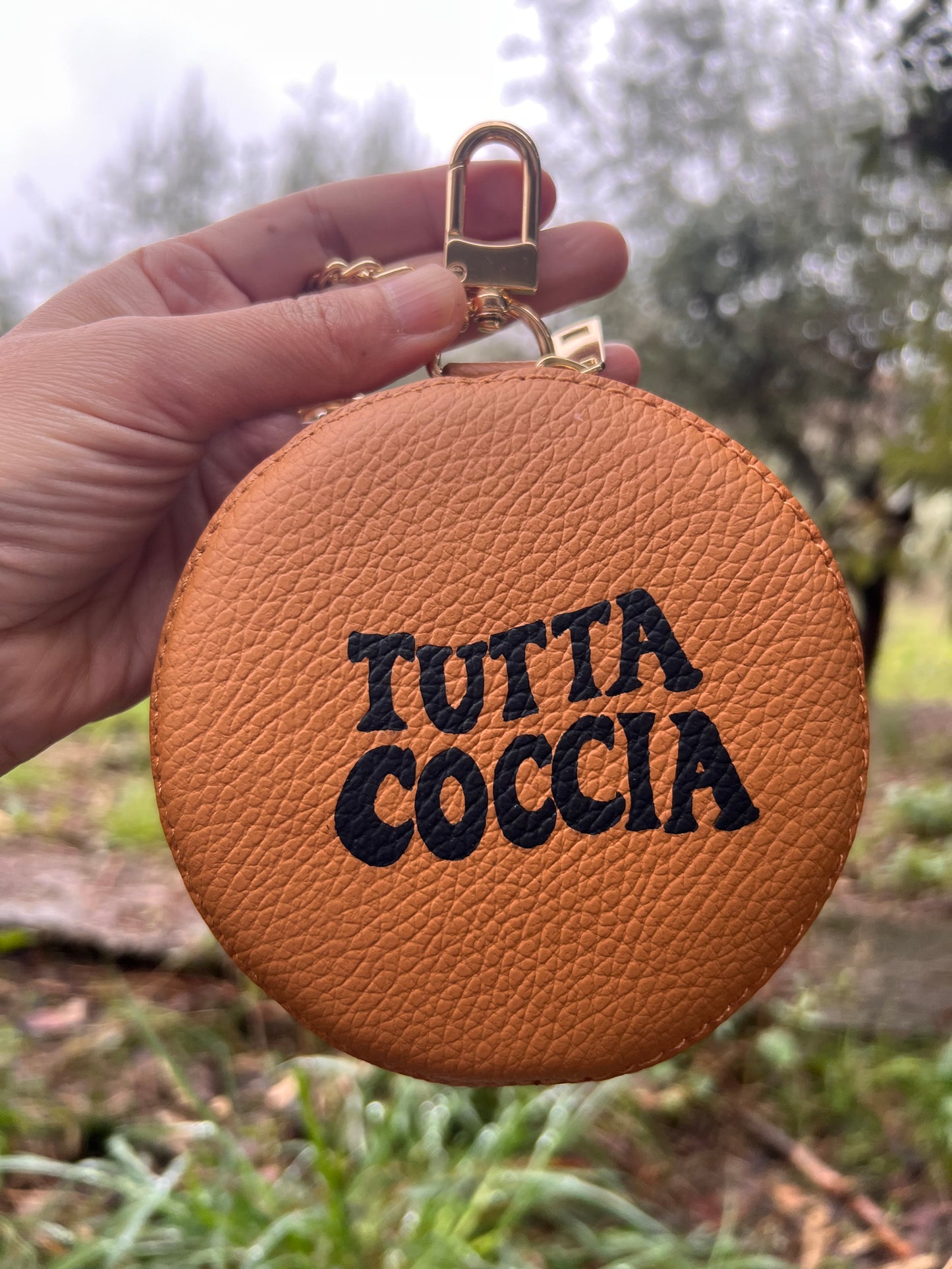 Charm/Portamonete in pelle “Tutta Coccia”