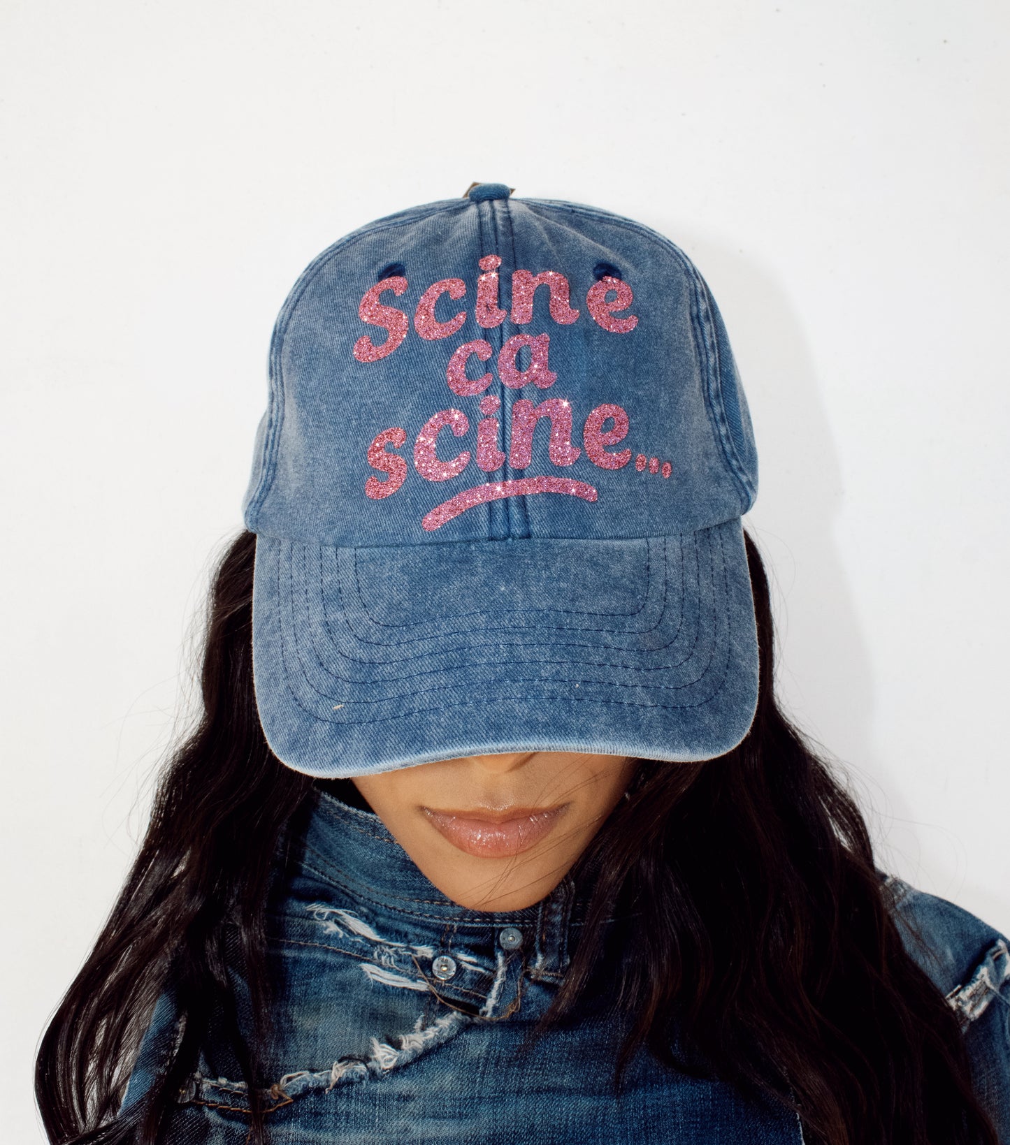 Cappello vintage denim “Scine ca scine…”