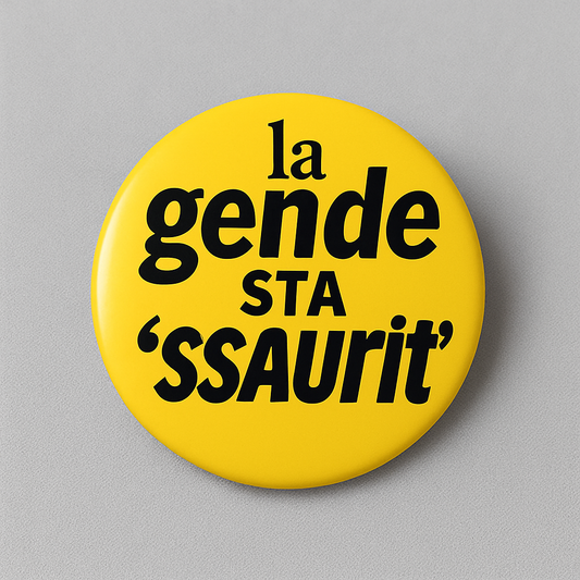 Spilla “La gende sta ‘ssaurit”