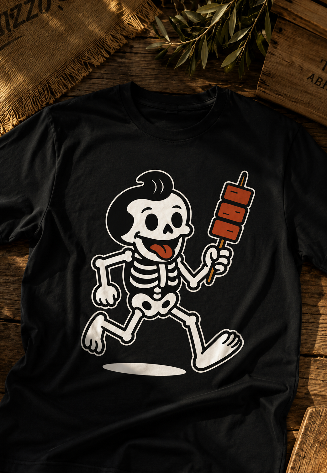 T-shirt “Teschio con arrosticino” + colori