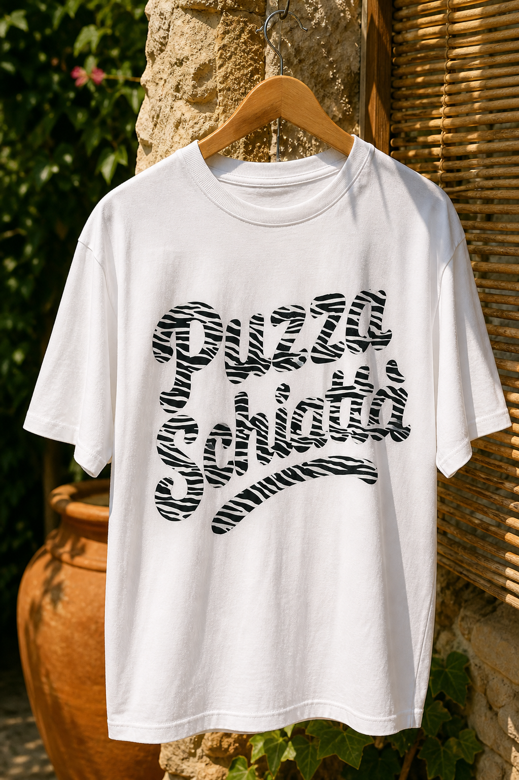 T-shirt nera “Puzza Schiattà” + colori