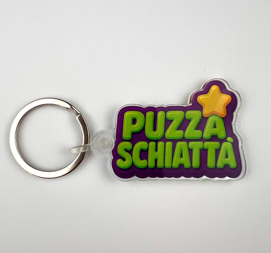 Portachiavi “Puzza Schiattà” viola-verde