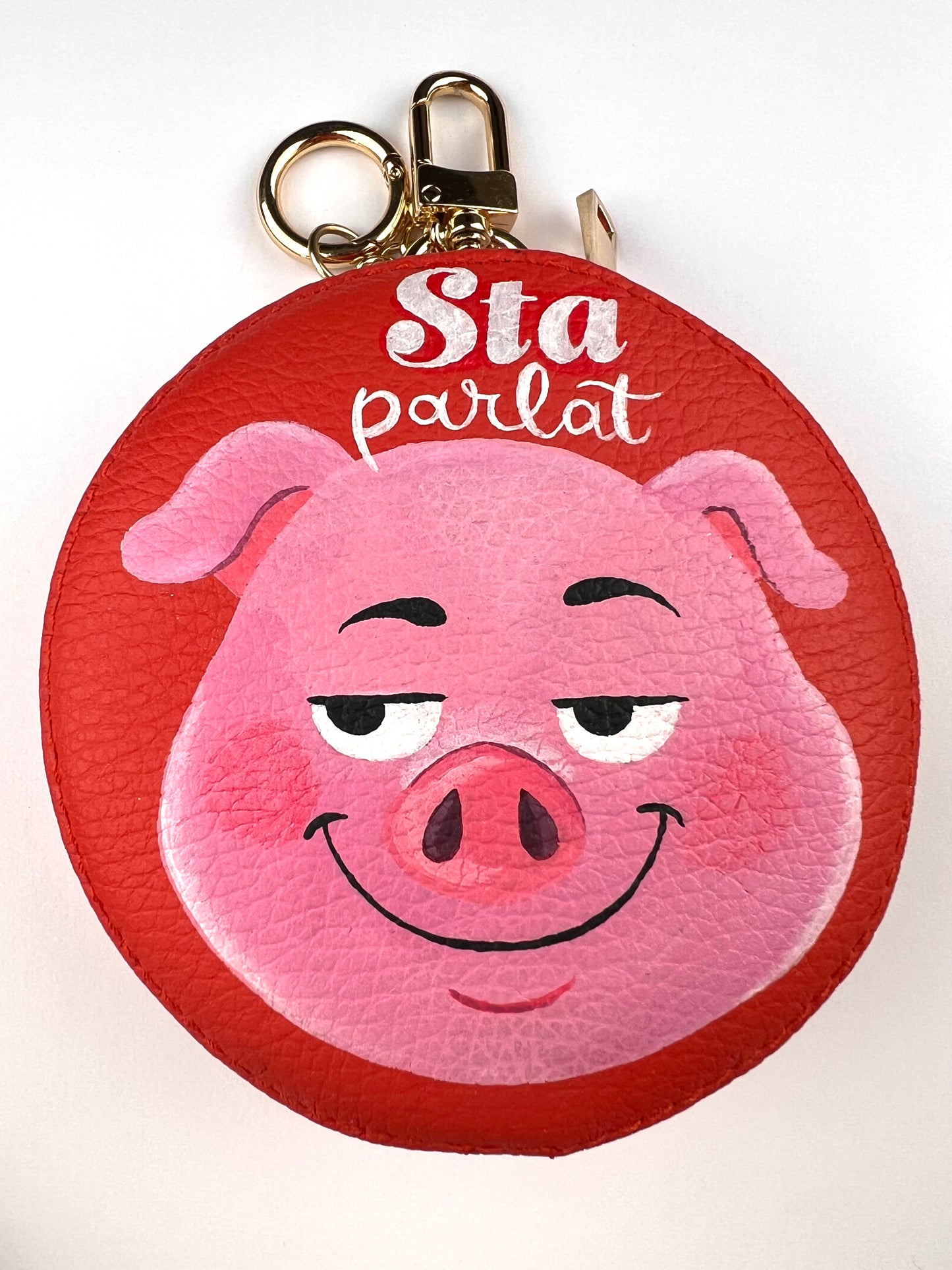 Charm in pelle maialino “Sta parlat”