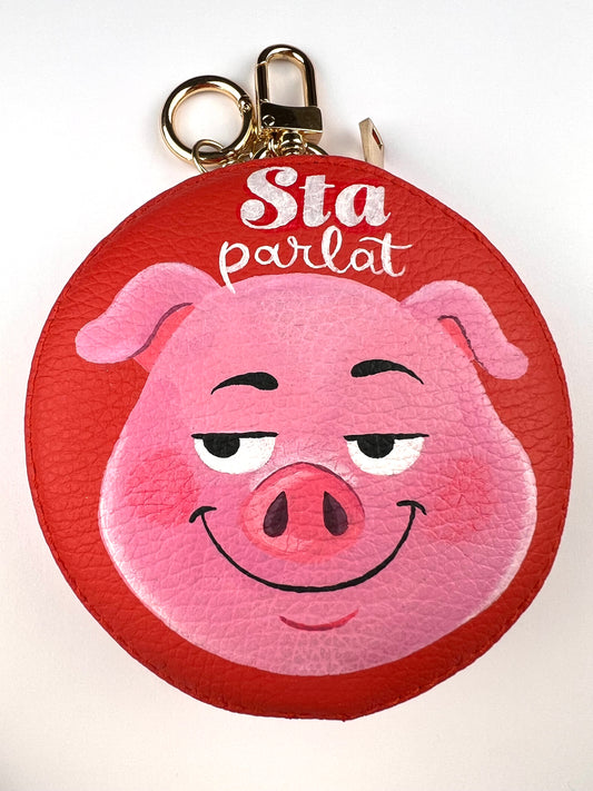 Charm in pelle maialino “Sta parlat”