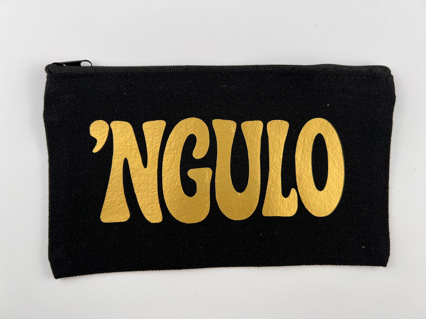 Pochette nera “Ngulo” oro