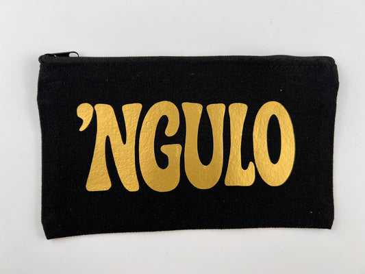 Pochette nera “Ngulo” oro