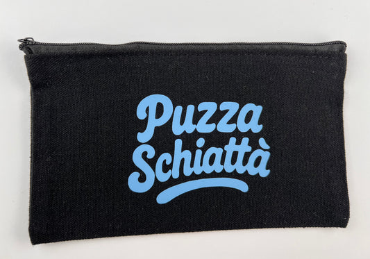 Pochette nera “Puzza Schiattà” celeste