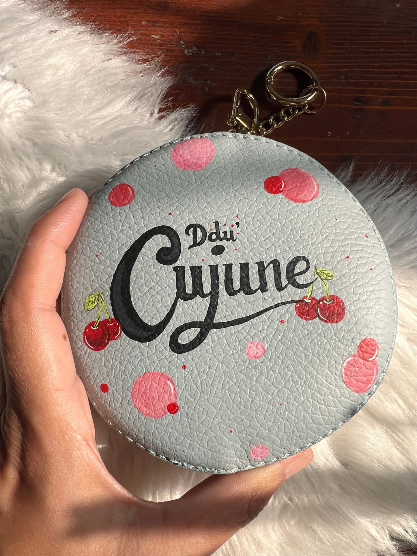 Charm/portamonete in pelle “Ddu’ Cujune”