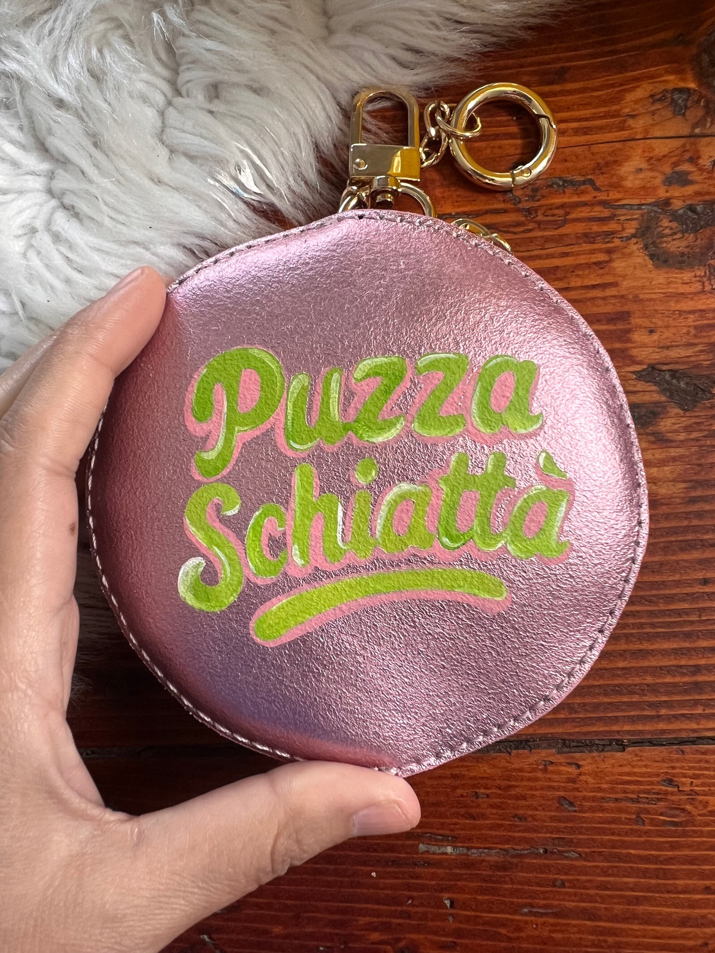 Charm/portamonete in pelle “Puzza Schiattà”