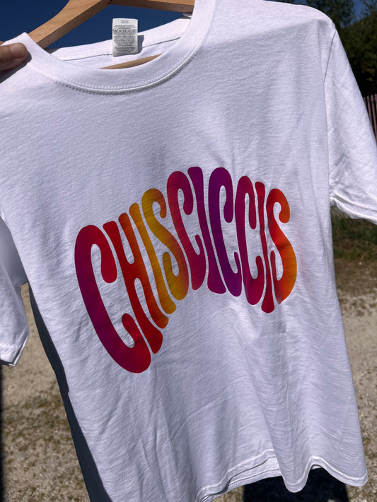 T-shirt “Chisciccis” colori tramonto